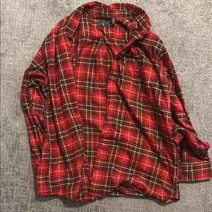 G.H. Bass & Co. Red and Black Casual Button Down Shirt
